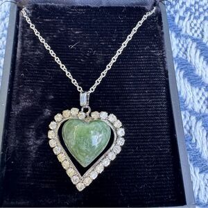 Vanderbilt Jewel Heart Pendant Necklace with Silver Chain
